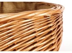 Hot Kobolo Kaminholzkorb Holzkorb für Kaminholz aus Weide mit Jutefutter