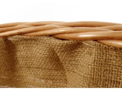 Hot Kobolo Kaminholzkorb Holzkorb für Kaminholz aus Weide mit Jutefutter