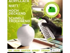 Hot Kobra LP Buntlack Spray Pastell 400ml Altweiss Matt Weiß