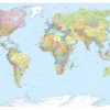 Outlet Komar Fototapete Vlies World Map 368 cm x 248 cm FSC® FSC®