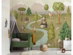 Komar Fototapete Waldtiere Grün 3 x 2,50 m 612796