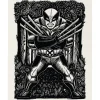 Komar Wandbild Marvel Wolverine Lino-Cut 40 cm x 50 cm Schwarz-Weiß