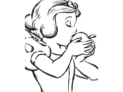 Komar Wandbild Snow White White 30 x 40 cm