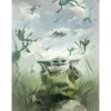 Sale Komar Wandbild Star Wars The Mandalorian Grogu Frogs 30 cm x 40 cm Blau