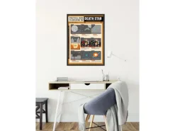 Komar Wandbild Star Wars Death Star Defeating Guide 30 cm x 40 cm Grau