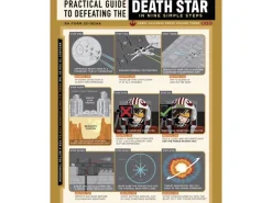 Komar Wandbild Star Wars Death Star Defeating Guide 40 cm x 50 cm Grau