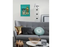 Komar Wandbild Star Wars Beep Boop 50 cm x 70 cm Blau