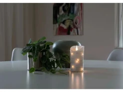 Konstsmide LED Echtwachskerze 3D Flamme Timer 13 LED Tropfen