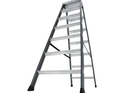 Online Krause Doppelleiter SePro D 2 x 7 Stufen 150 cm x 53 cm x 136 cm Eloxiert