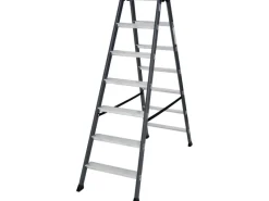 Online Krause Doppelleiter SePro D 2 x 7 Stufen 150 cm x 53 cm x 136 cm Eloxiert