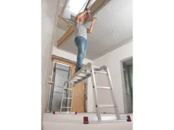 Krause Gelenkleiter Corda 4 x 3 Sprossen und Plattform