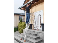 Krause Gelenk-Teleskopleiter TeleMatic 4 x 5 Sprossen 520 cm x 69 cm x 400 cm