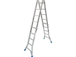 Krause Stabilo Sprossen-Gelenk-Teleskop-Leiter 4 x 5 Sprossen