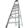 Hot Krause Stehleiter Securo 7 Stufen Eloxiert 210 cm x 53 cm x 128 cm