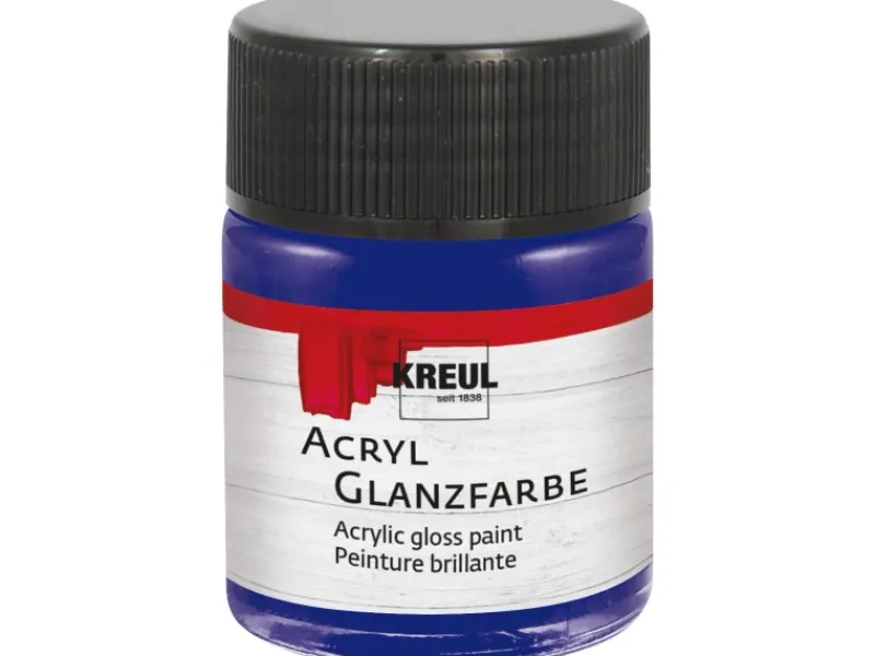 Hot KREUL Acryl Farbe Glänzend Dunkelblau 50 ml