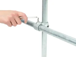 Sale Kreuzstück Vorgesetzt 90° für Stahlrohr Ø 2,7 cm Silber verzinkt