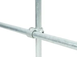 Sale Kreuzstück Vorgesetzt 90° für Stahlrohr Ø 2,7 cm Silber verzinkt