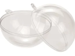 Kunststoff-Kugel teilbar 8 cm glasklar