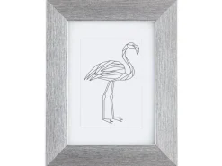 Kunststoffrahmen 13 cm x 18 cm Silber Metallic Look