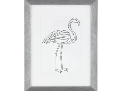 Kunststoffrahmen 30 cm x 40 cm Silber Metallic Look