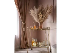 Laterne Modern Antique 17 cm x 14 cm x 14 cm Transparent-Gold