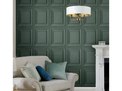 Hot Laura Ashley Vliestapete Redbrook Wood Panel Fern Green Grün FSC®