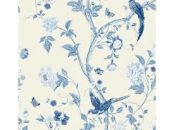 Online Laura Ashley Vliestapete Summer Palace Royal Blue 10,05 x 0,52 m Blau