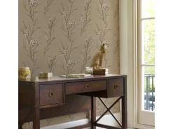 Online Laura Ashley Vliestapete Pussy Willow Natural 10,05 x 0,52 m Braun