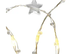 LED-Lichterkette Diamanten 20 LEDs Warmweiß Transparentes Kabel 2,2 m