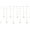 LED-Vorhang Schneeflocke 100 LEDs Warmweiß Transparentes Kabel 6,9 m