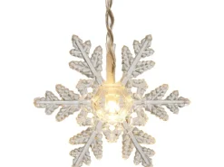 LED-Vorhang Schneeflocke 100 LEDs Warmweiß Transparentes Kabel 6,9 m