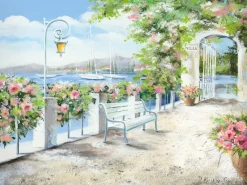 New Pro Art Leinwandbild Basic Anonymus Passagio di Lago 77 cm x 57 cm