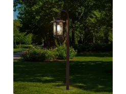 Lindby Außenleuchte Laterne Zayn 10036409 Retro Vintage Antik in Braun aus Aluminium 1-flammig E27