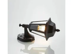 Lindby Wandleuchte Außen Laterne Noor 9630091 mit Bewegungsmelder Spritzwassergeschützt in Schwarz aus Aluminium 1-flammig E27