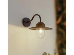 Lindby Wandleuchte Außen Laterne Bilma 10025911 Spritzwassergeschützt Modern in Braun aus Aluminium 1-flammig E27