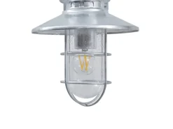 Lindby Wandleuchte Außen Laterne Naleta 10025904 Spritzwassergeschützt Vintage Industriell in Alu aus Metall 1-flammig E27