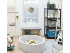 LittleTom Bällebadbälle Ø 5.5 cm 200 Stück Gold Grau Weiß Transparent