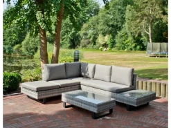 New Garden Pleasure Lounge-Eckgruppe Cadiz 3-teilig Grau
