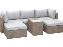 Lounge-Sessel Olea aus Polyrattan Sand