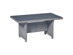 Lounge-Set mit Esstisch Vermont 6-teilig aus Polyrattan