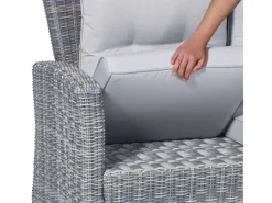 Lounge-Set mit Esstisch Vermont 6-teilig aus Polyrattan