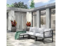 Discount Lounge-Set Willa 4-teilig aus Aluminium Anthrazit