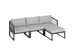 Discount Lounge-Set Willa 4-teilig aus Aluminium Anthrazit