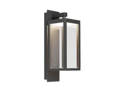 Lucande LED Wandleuchte Außen Laterne Ferdinand 9619149 Spritzwassergeschützt Modern in Alu aus Aluminium 1-flammig