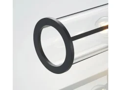 Outlet Lucande Wandleuchte Außen Laterne Emmeline 9616162 Spritzwassergeschützt Modern in Schwarz aus Aluminium 1-flammig E27