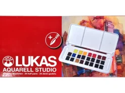 Clearance Lukas Aquarell Studio Aquarellfarben-Reiseset 24 x 1/2-Näpfchen