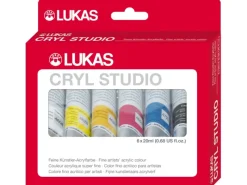 Online Lukas Cryl Studio Acrylfarben-Set 6 x 20 ml Tuben im Karton-Etui