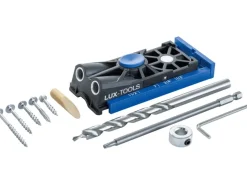 LUX-TOOLS LUX 2-er Taschenloch-Bohrschablone Set 10 teilig