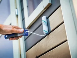 LUX-TOOLS LUX Lasurroller 12 cm Nylon Braun-Grün-Gestreift