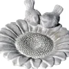 M Collections Vogelbad Sonnenblumen 7,5 cm x 27 cm x 31 cm Zement